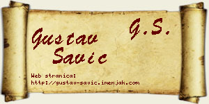 Gustav Savić vizit kartica